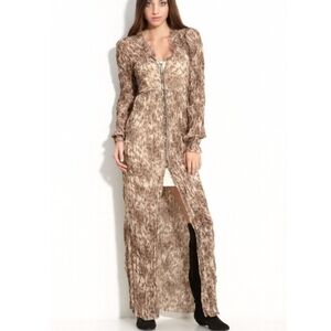 FREE PEOPLE Women’s Animal Print Sheer Maxi Dress, size XS